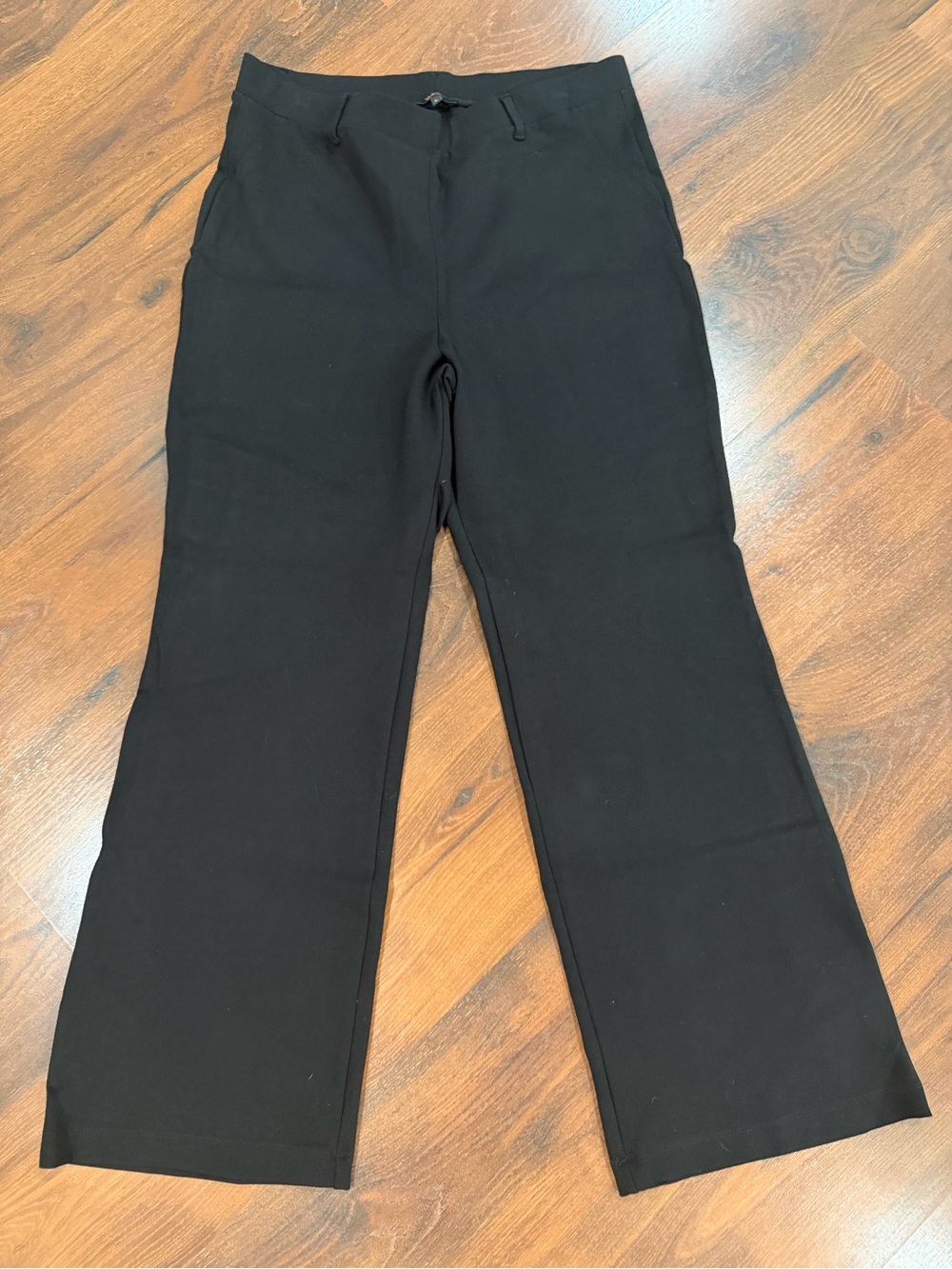 Quince Black straight leg Pants L High Rise Stretch Work Office
Pull On